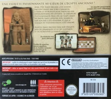 Malediction de Toutankhamon, La - Enigmes & Objets Caches (France) box cover back